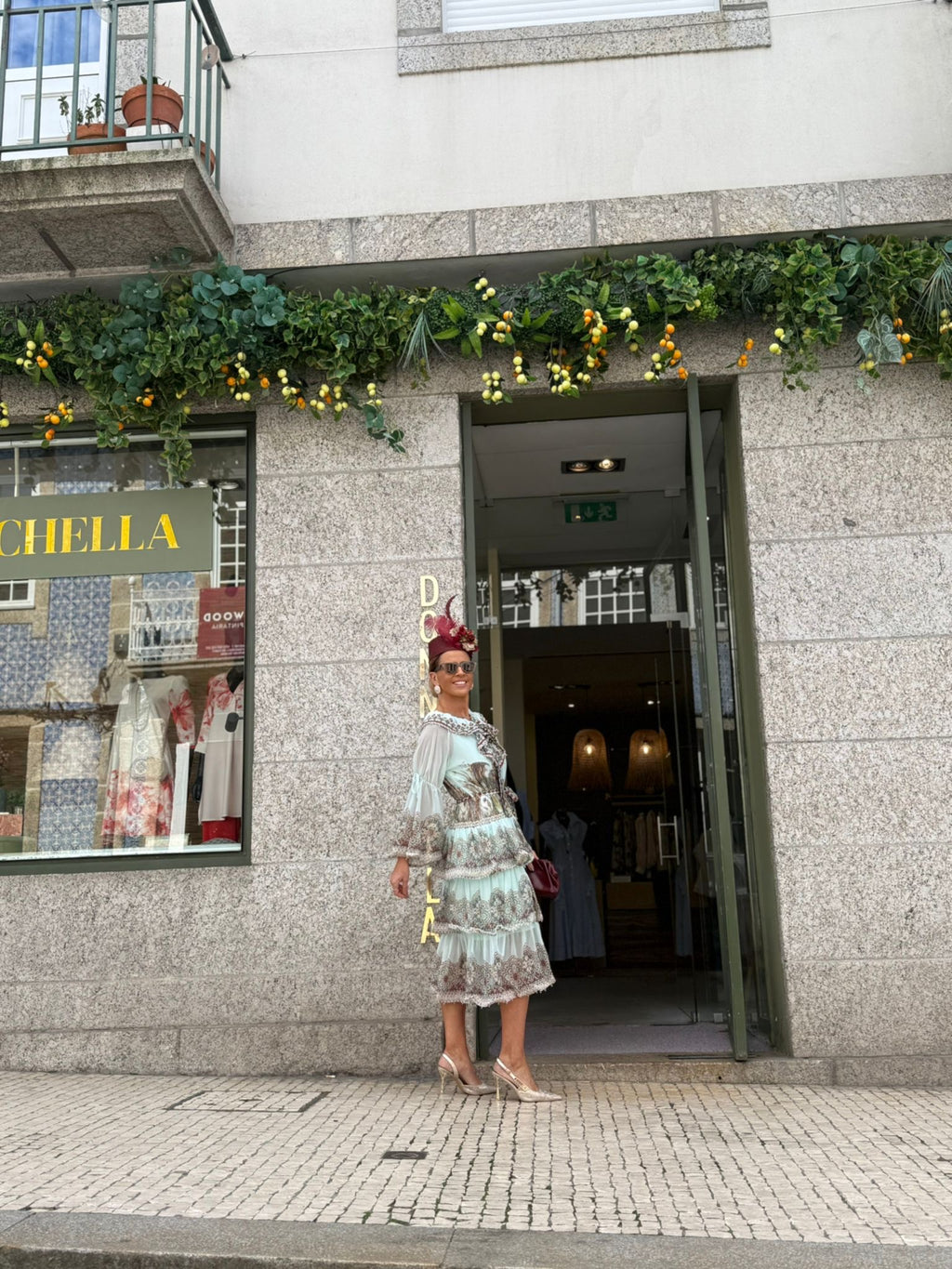 VESTIDO ESTAMPADO VERDE ÁGUA